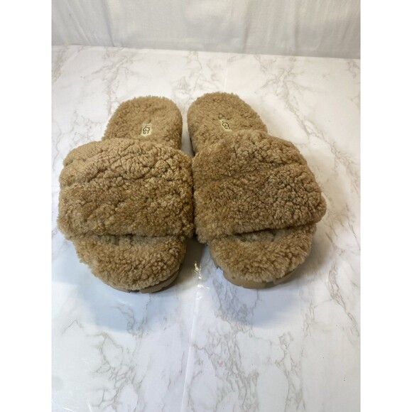 UGG COZETTA CHESTNUT CURLY SHEEPSKIN COMFORT SLIPPERS, WOMEN US 8/ EUR 39 - Picture 4 of 9